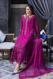 3 Piece Unstitched Embroidered Lawn Suit - D-2502-magenda
